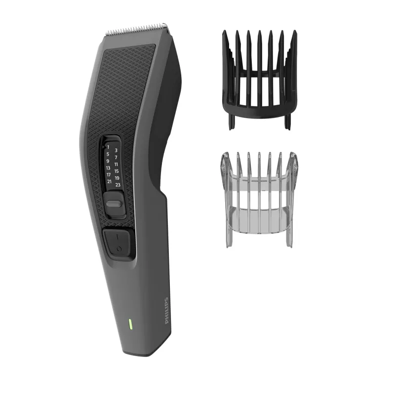 Philips HAIRCLIPPER Series 3000 HC3525/15 Plaukų kirpimo mašinėlė, juoda, pilka, 0,5 mm, 2,3 cm, 4,1 cm, kintamoji srovė / baterija, 45 min.