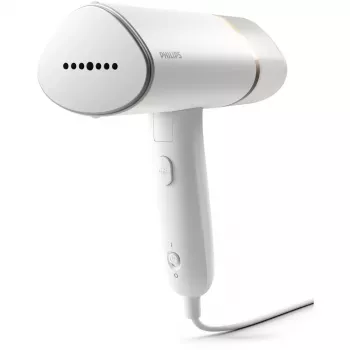 Rankinis garintuvas Philips 3000 serija STH3020/10 – 1000 W, 20 g/min nuolatinis garas, 0,12 l nuimamas bakelis, 2 m laidas, kelioninis dizainas, baltas