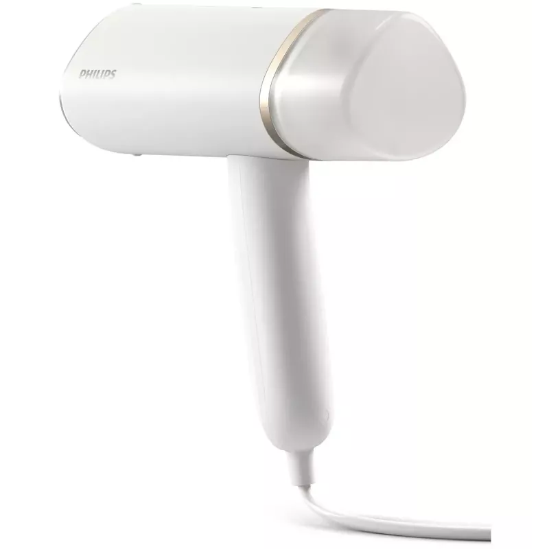 Rankinis garintuvas Philips 3000 serija STH3020/10 – 1000 W, 20 g/min nuolatinis garas, 0,12 l nuimamas bakelis, 2 m laidas, kelioninis dizainas, baltas