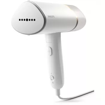 Rankinis garintuvas Philips 3000 serija STH3020/10 – 1000 W, 20 g/min nuolatinis garas, 0,12 l nuimamas bakelis, 2 m laidas, kelioninis dizainas, baltas