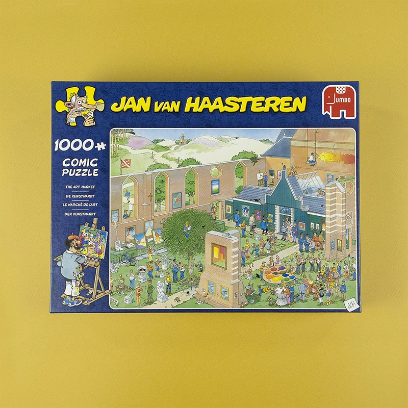 Jan van Haasteren Menų turgus 1000 dalių, 1000 vnt., Komiksai, 12 m.