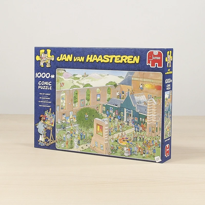 Jan van Haasteren Menų turgus 1000 dalių, 1000 vnt., Komiksai, 12 m.