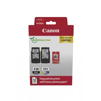 “Canon 2970B017” rašalo kasetė 2 vnt. Originalios juoda, žydra, purpurinė, geltona