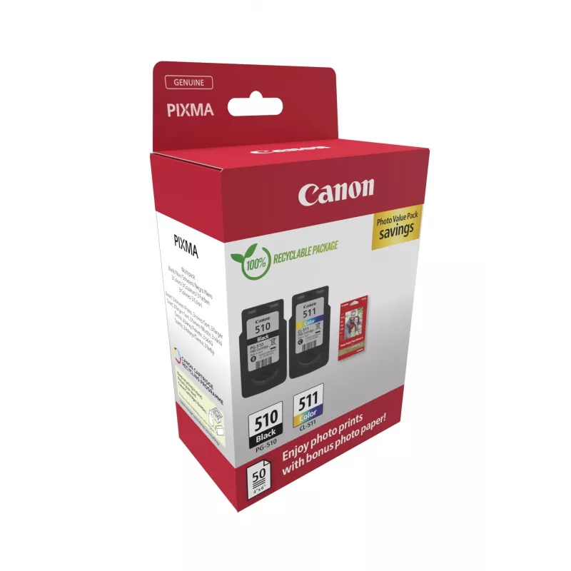 “Canon 2970B017” rašalo kasetė 2 vnt. Originalios juoda, žydra, purpurinė, geltona