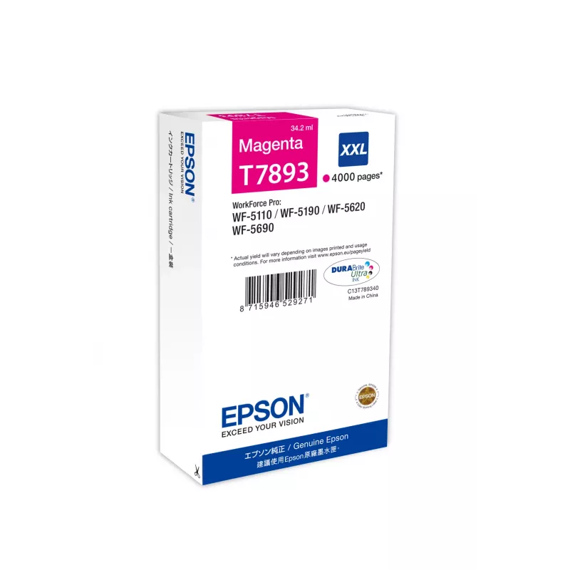 Kasetė Epson Ink C13T789340 T7893XXL XXL Magenta