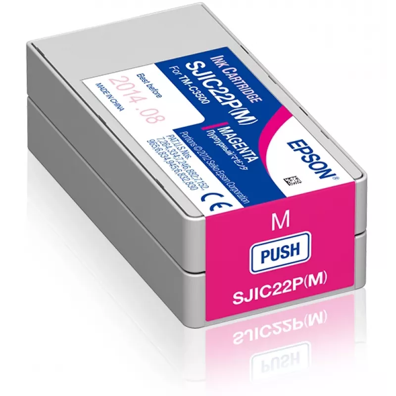 Epson SJIC22P(M): Rašalo kasetė, skirta ColorWorks C3500 (Purpurinė)