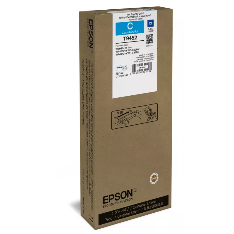 Epson WF-C5xxx serijos rašalinė kasetė XL žydra