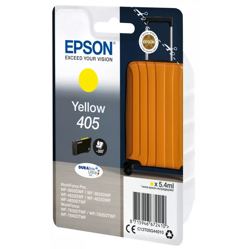 Epson 405 DURABrite Ultra Ink rašalo kasetė 1 vnt. Originali Standartinio našumo Geltona
