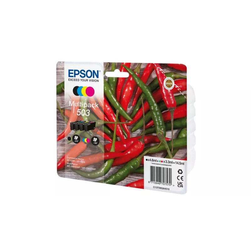 Epson 503 rašalo kasetė 4 vnt. Originali standartinės išeigos juoda, žydra, purpurinė, geltona