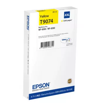 Rašalo kasetė Epson C13T90744N XXL Geltona – Originali itin aukštos išeigos, skirta WorkForce WF-6XXX