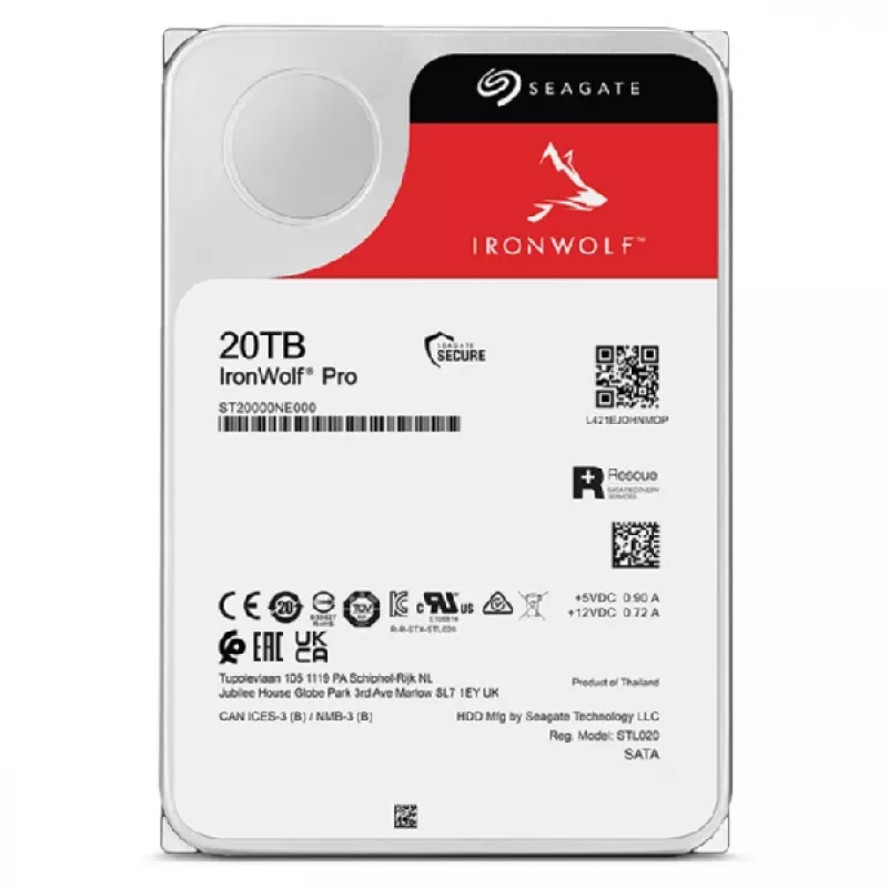 Seagate IronWolf Pro ST20000NT001 vidinis standusis diskas 20 TB 7200 RPM 256 MB 3,5 col.