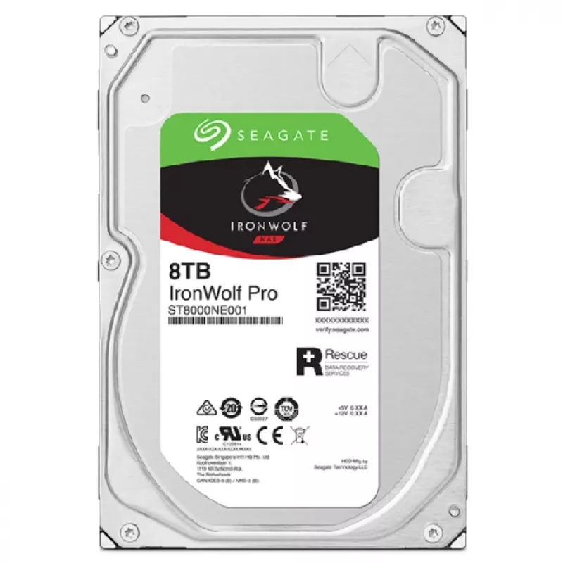 Seagate IronWolf Pro ST8000NT001 vidinis kietasis diskas 8 TB 7200 RPM 256 MB 3.5 colio Serial ATA III
