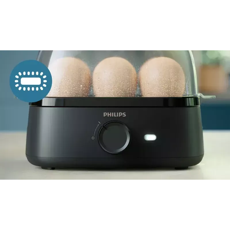 Kiaušinių viryklė Philips 3000 series HD9137/90 6 kiaušinių talpa juoda