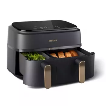 Karšto oro gruzdintuvė Philips 3000 Series Dual Basket Airfryer NA352/00 — 9 L, 2750 W, du krepšeliai, 8 programos, 40–200°C