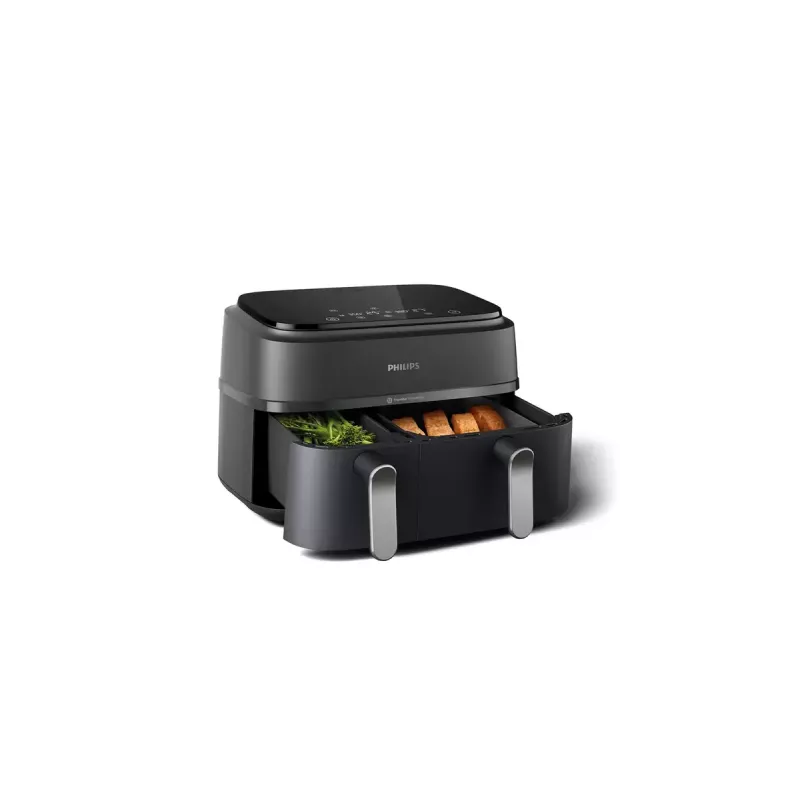 Karšto oro gruzdintuvė Philips 3000 Series Dual Basket Airfryer NA352/00 — 9 L, 2750 W, du krepšeliai, 8 programos, 40–200°C
