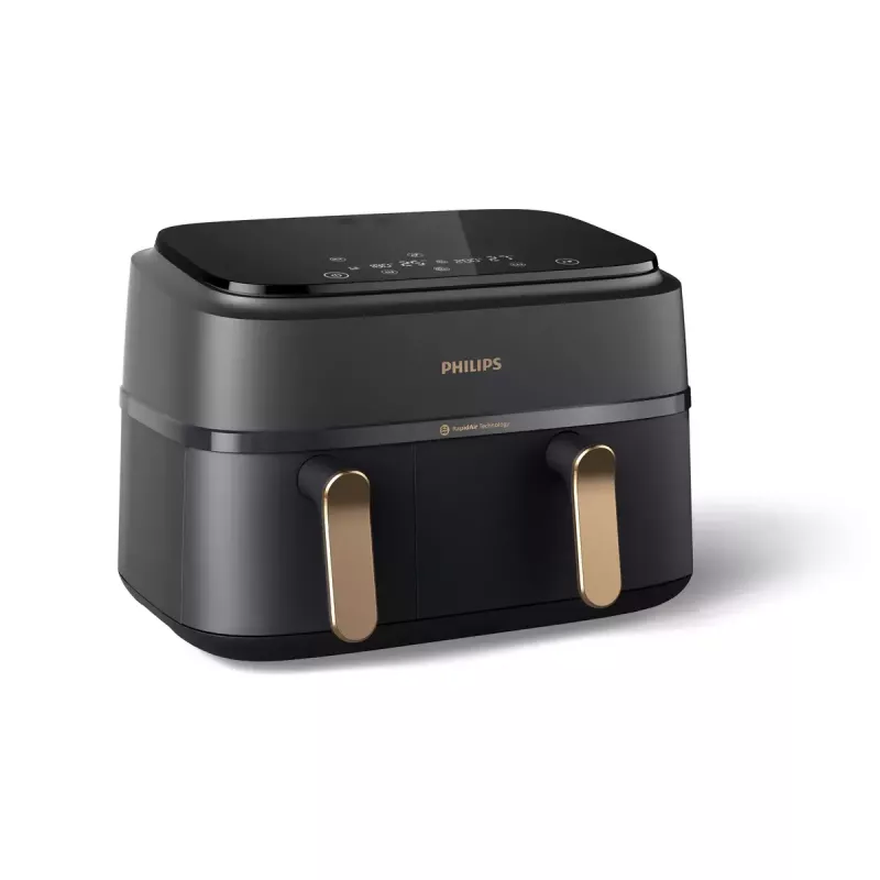 Karšto oro gruzdintuvė Philips 3000 Series Dual Basket Airfryer NA352/00 — 9 L, 2750 W, du krepšeliai, 8 programos, 40–200°C