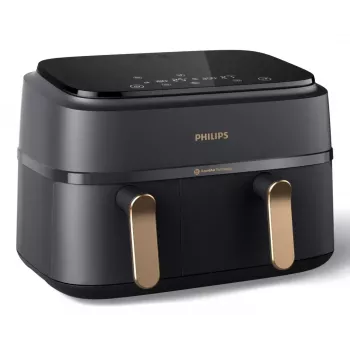 Karšto oro gruzdintuvė Philips 3000 Series Dual Basket Airfryer NA352/00 — 9 L, 2750 W, du krepšeliai, 8 programos, 40–200°C