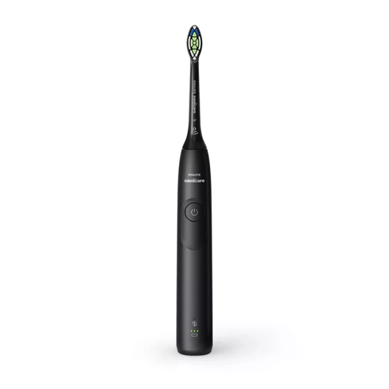„Philips Series 5300 HX7101/02“ garsinis dantų šepetėlis — garsinis, 62 000 judesių per min., 3 greičiai, 2 min. laikmatis, juoda