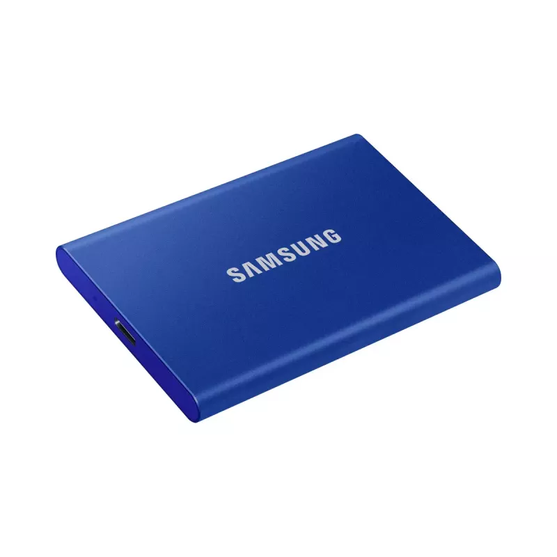 Išorinis SSD Samsung T7 Portable 2TB USB Type-C 3.2 Gen 2 mėlynas (NVMe, 1050/1000 MB/s)