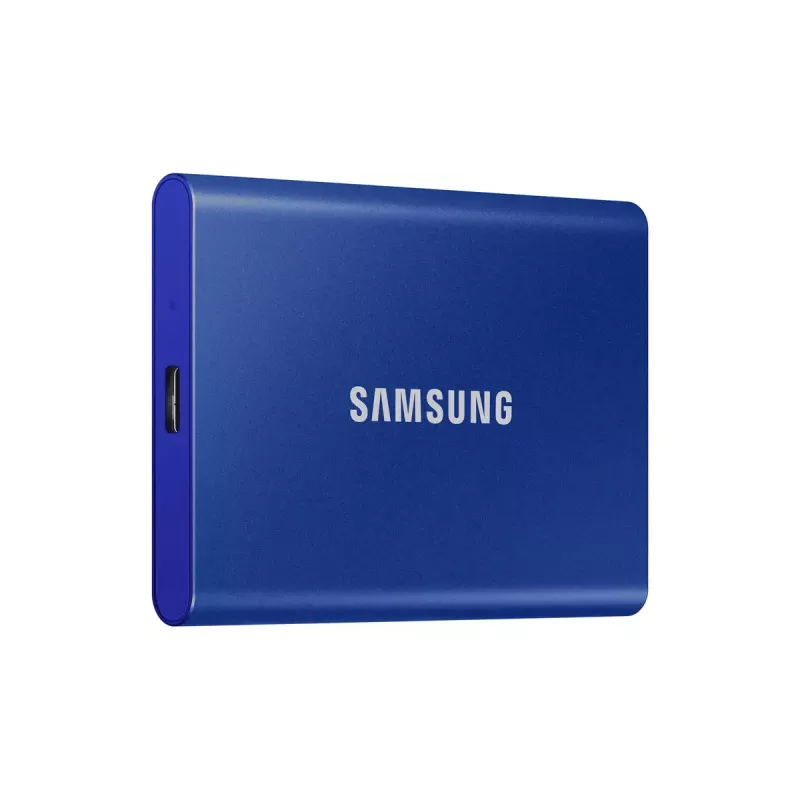 Išorinis SSD Samsung T7 Portable 1 TB, USB-C 3.2 Gen 2, NVMe, AES-256 aparatinė šifravimo apsauga, mėlynas