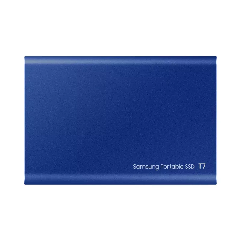 Išorinis SSD Samsung T7 Portable 1 TB, USB-C 3.2 Gen 2, NVMe, AES-256 aparatinė šifravimo apsauga, mėlynas