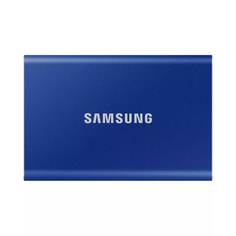 Išorinis SSD Samsung T7 Portable 1 TB, USB-C 3.2 Gen 2, NVMe, AES-256 aparatinė šifravimo apsauga, mėlynas