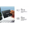 SSD 2.5 colio Samsung 870 EVO 1000 GB — SATA III, Skaitymas 560 MB/s, Rašymas 530 MB/s, Juoda