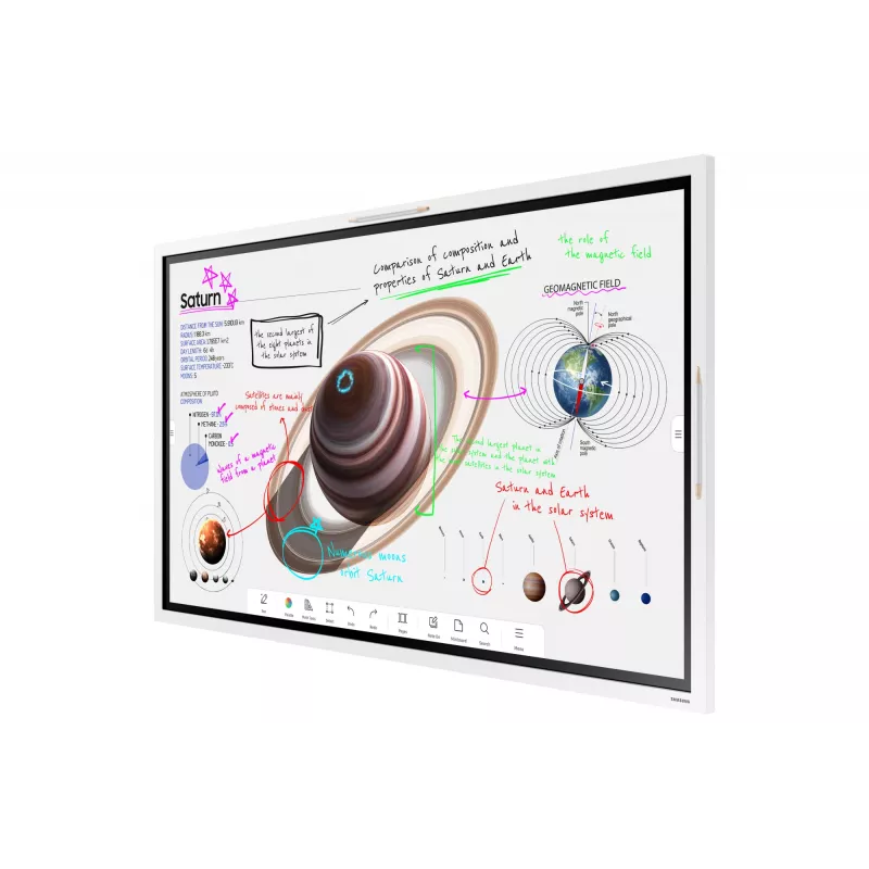 Samsung WM55B interaktyvi lenta 139,7 cm (55 colių) 3840 x 2160 pikselių Liečiamas ekranas Pilka, Balta