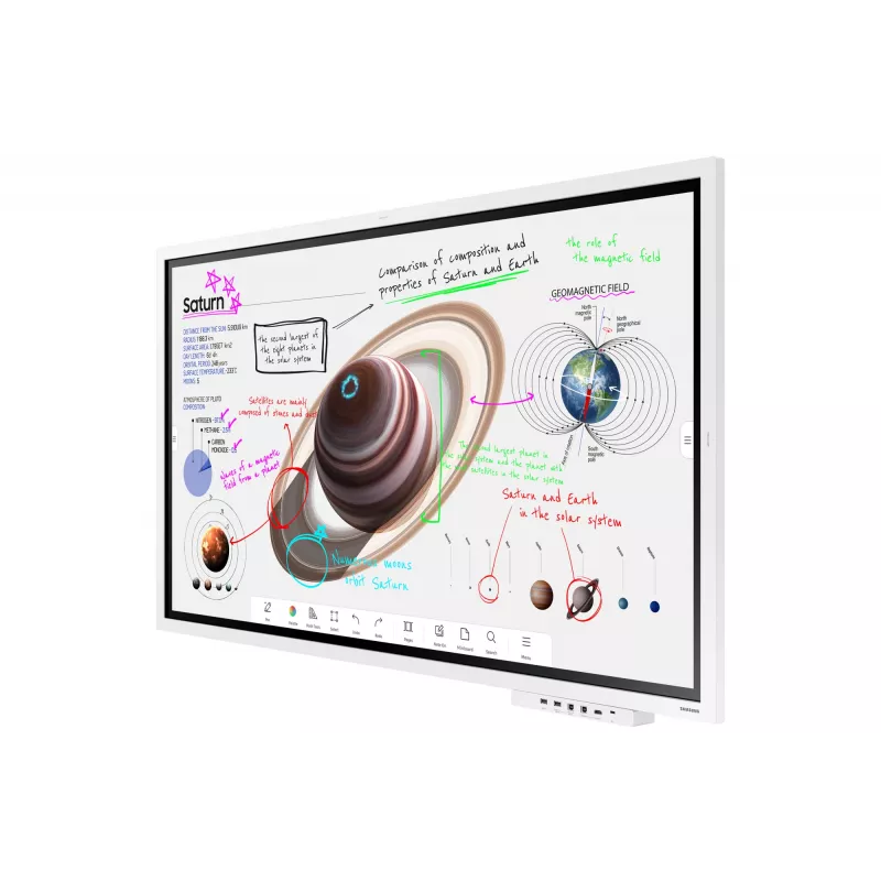 Samsung WM55B interaktyvi lenta 139,7 cm (55 colių) 3840 x 2160 pikselių Liečiamas ekranas Pilka, Balta