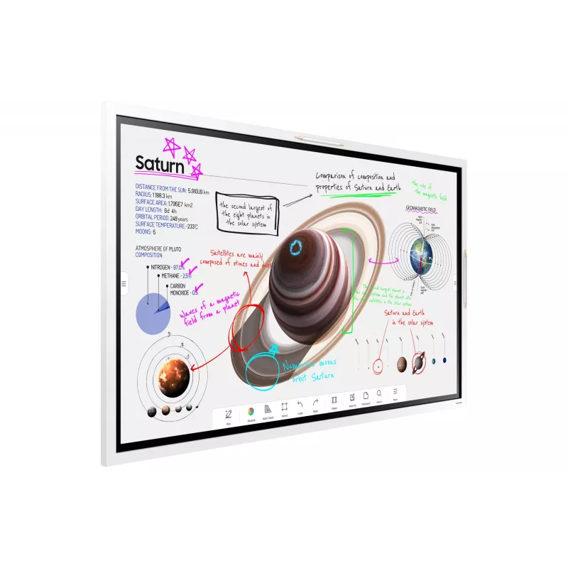 Samsung WM55B interaktyvi lenta 139,7 cm (55 colių) 3840 x 2160 pikselių Liečiamas ekranas Pilka, Balta