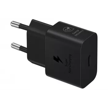 Įkroviklis Samsung EP-T2510 25 W USB-C vidaus greitasis įkrovimas, juodas, 1 m laidas