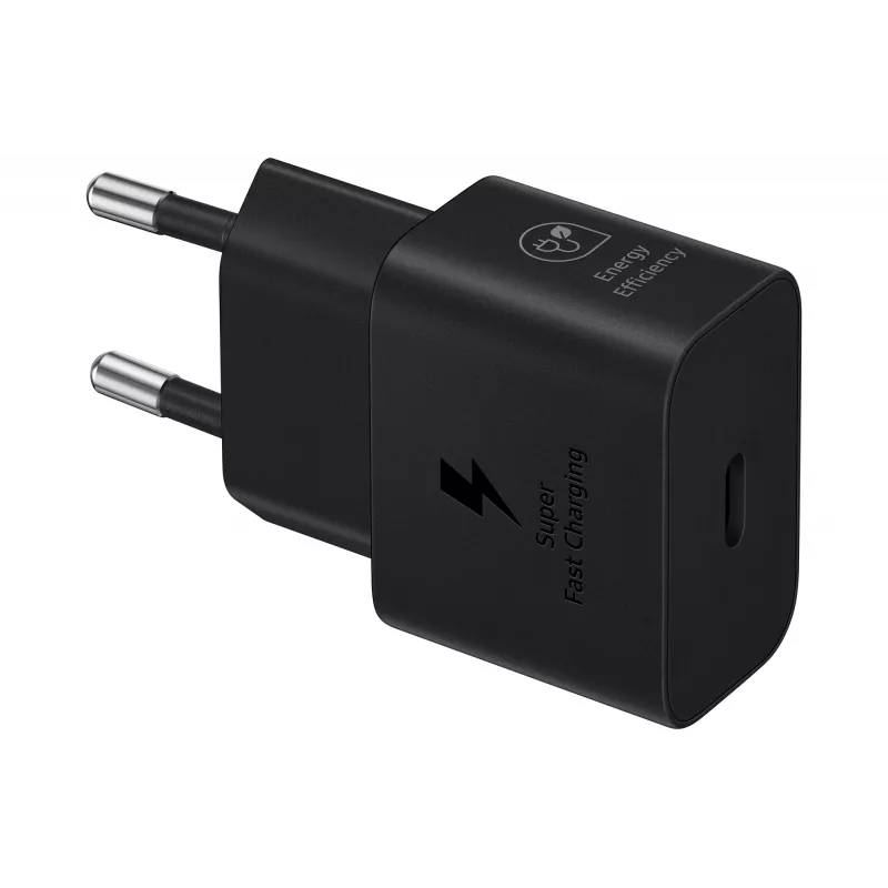 Įkroviklis Samsung EP-T2510 25 W USB-C vidaus greitasis įkrovimas, juodas, 1 m laidas