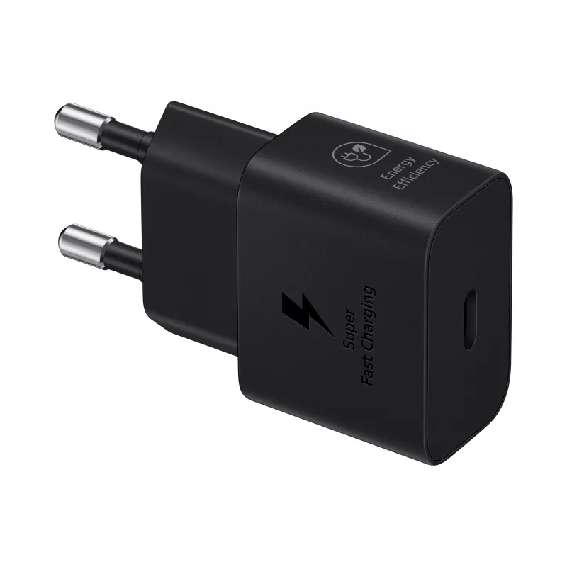 Įkroviklis Samsung EP-T2510 25 W USB-C vidaus greitasis įkrovimas, juodas, 1 m laidas