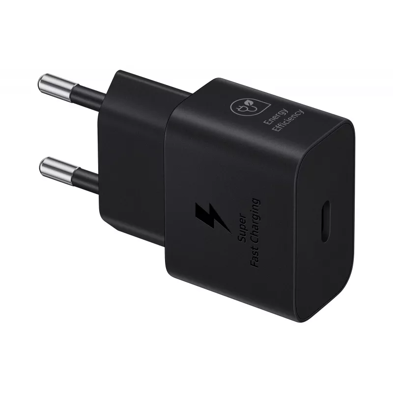 Įkroviklis Samsung EP-T2510 25 W USB-C vidaus greitasis įkrovimas, juodas, 1 m laidas