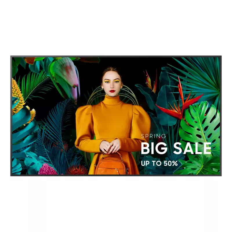 Samsung QB50C skaitmeninių ženklų plokščiasis ekranas 127 cm (50 colių) LCD Wi-Fi 350 cd/m² 4K Ultra HD juodas su integruotu Tizen procesoriumi 16/7