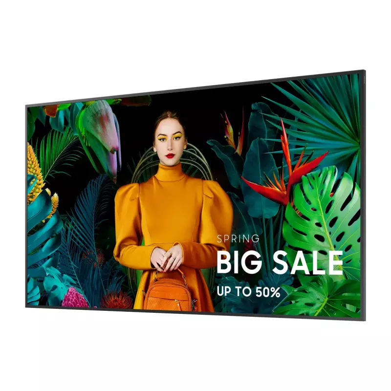 Samsung QB55C skaitmeninių ženklų plokščiasis ekranas 139,7 cm (55 colių) LCD Wi-Fi 350 cd/m² 4K Ultra HD juodas Įmontuotas procesorius Tizen 16/7