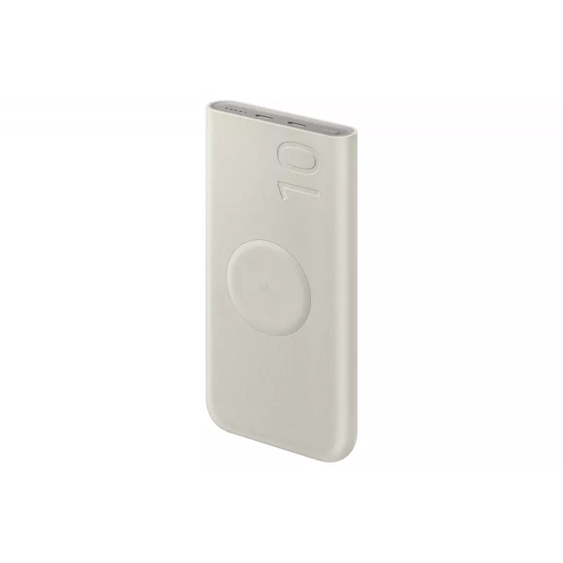 Išorinė baterija Samsung EB-U2510XUEGEU 10000 mAh, PD 3.0 25W, USB-C įvestis/išvestis, belaidis įkrovimas, 3 įrenginių išvestis, smėlio spalva