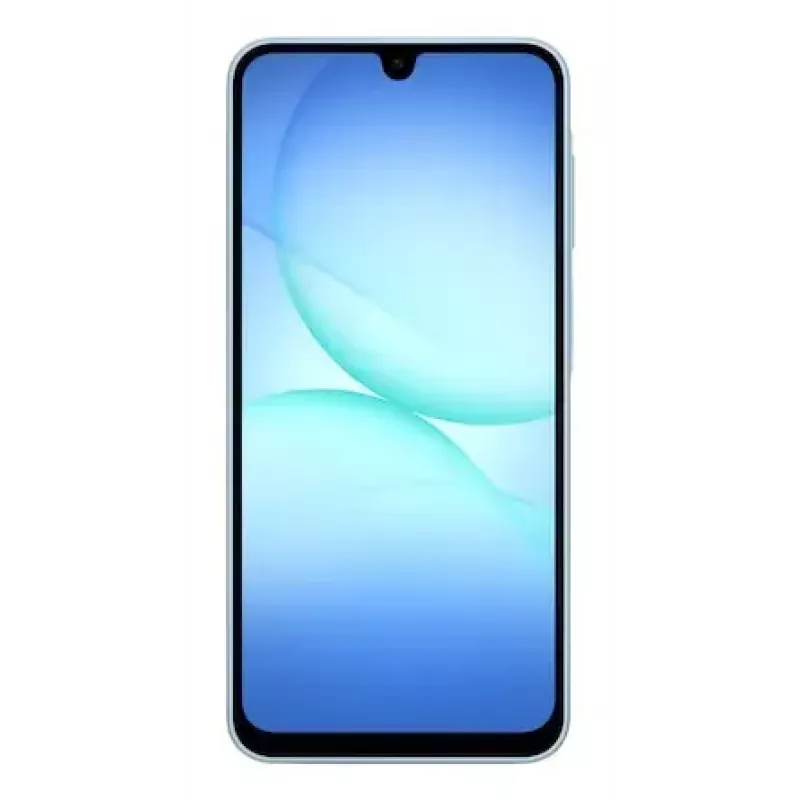 Išmanusis telefonas „Samsung Galaxy A17“ 6,7 colio AMOLED 90 Hz, 4 GB RAM, 128 GB, 50 MP, 5000 mAh, hibridinis dviejų SIM kortelių lizdas, IP54 (šviesiai mėlyna)