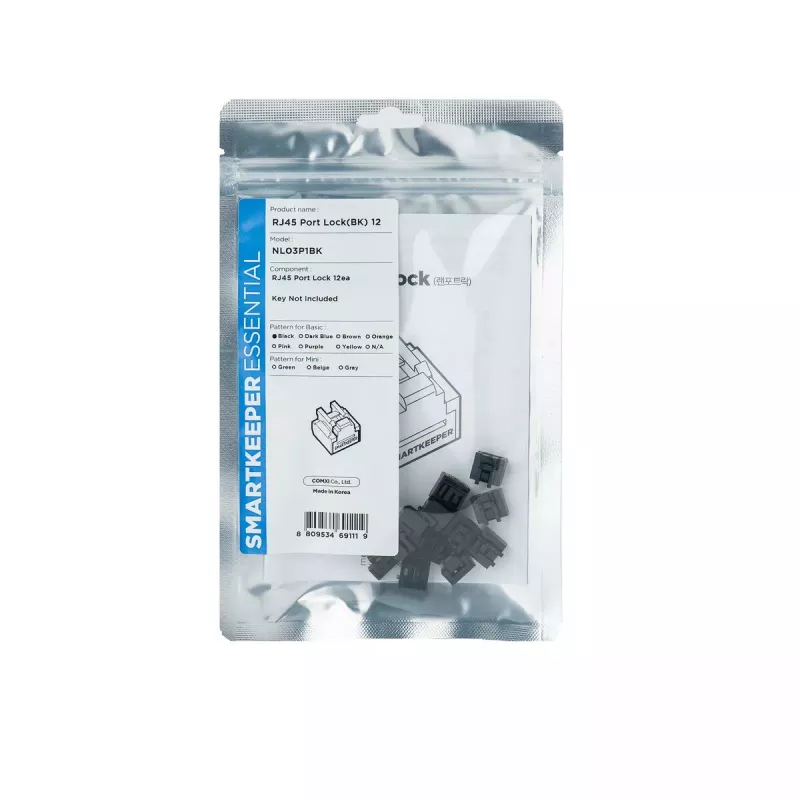 Prievado blokatorius Smartkeeper NL03P1BK RJ-45 Juodas 12 vnt.