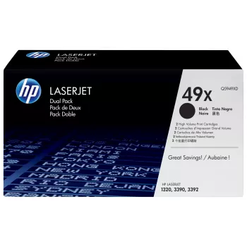 “HP 49X” tonerių kasetė 2 vnt. Originali juoda