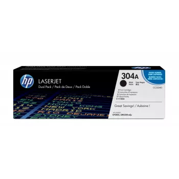 HP 304A 2 vnt. juodos Originalios LaserJet tonerių kasetės