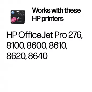 HP 951XL didelės išeigos originali magentos rašalo kasetė, magenta, 1 vnt., 1500 puslapių