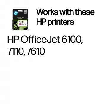 HP 933XL didelės išeigos purpurinis originalus rašalo kasetė