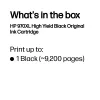 HP 970XL didelės išeigos juoda originali rašalo kasetė, juoda, 1 vnt., 9200 puslapių