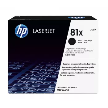 HP 81X didelės išeigos juodas originalus LaserJet kasečių toneris, 25000 puslapių, juoda, 1 vnt.