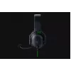 Laidinis žaidimų ausinių komplektas Razer JuodaShark V2 X — binauralinis, 3,5 mm, 32 Ω, 100 dB, triukšmą slopinantis lankstus mikrofonas, 1,3 m laidas, žalia/juoda