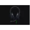 Laidinis žaidimų ausinių komplektas Razer JuodaShark V2 X — binauralinis, 3,5 mm, 32 Ω, 100 dB, triukšmą slopinantis lankstus mikrofonas, 1,3 m laidas, žalia/juoda