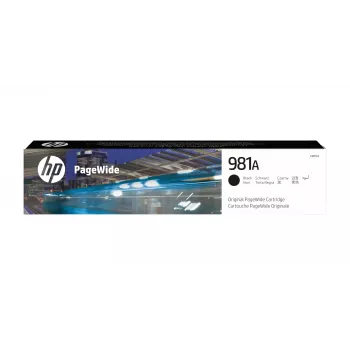 HP 981A Juoda originali PageWide kasetė, juoda, 1 vnt., 6000 puslapių