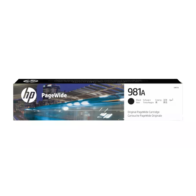 HP 981A Juoda originali PageWide kasetė, juoda, 1 vnt., 6000 puslapių