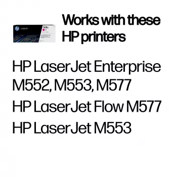 HP 508X didelės išeigos purpurinis originalus LaserJet kasečių kasetė